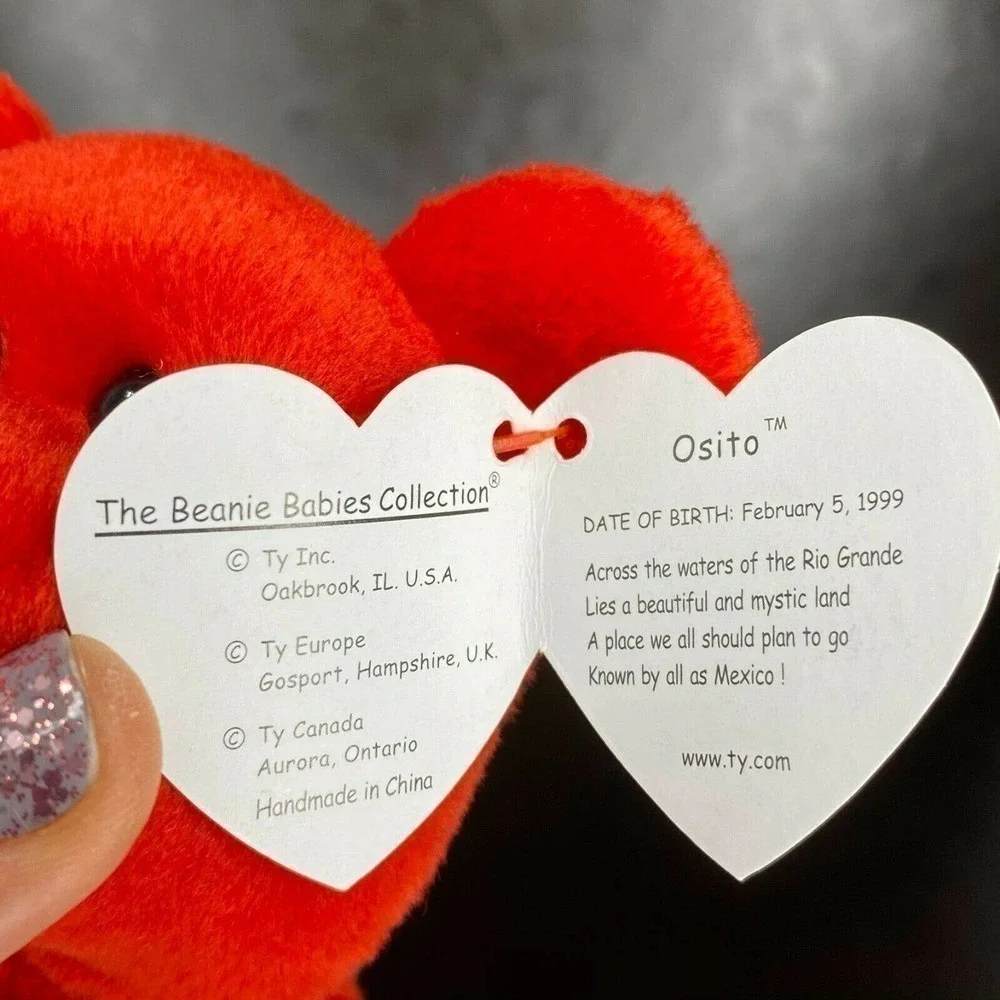 Ty Beanie Baby Osito Bear Mexico Flag Mint Condition 1999 - Error, Typo